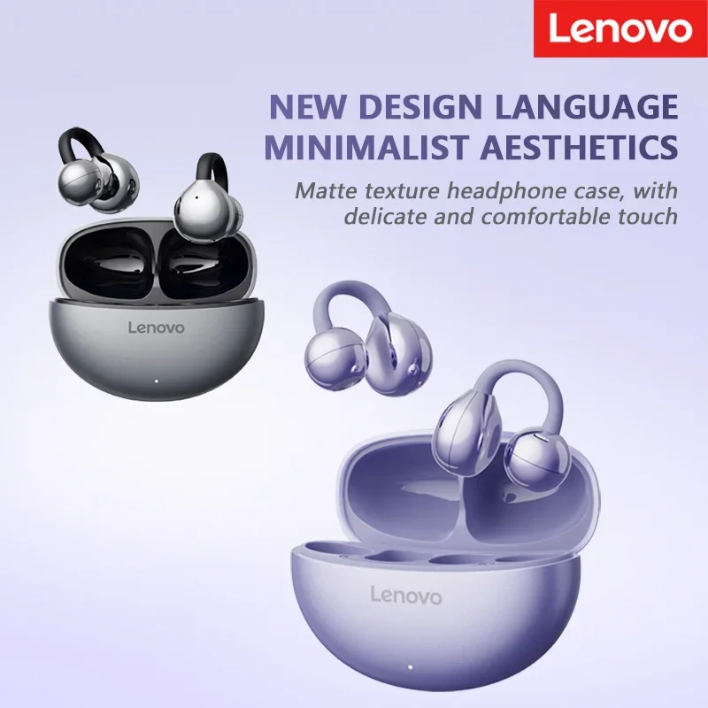 Lenovo TA410 Auriculares inalámbricos Bluetooth 5,4 TWS con efectos de sonido panorámicos, auriculares con batería de larga duración, cómodos de llevar