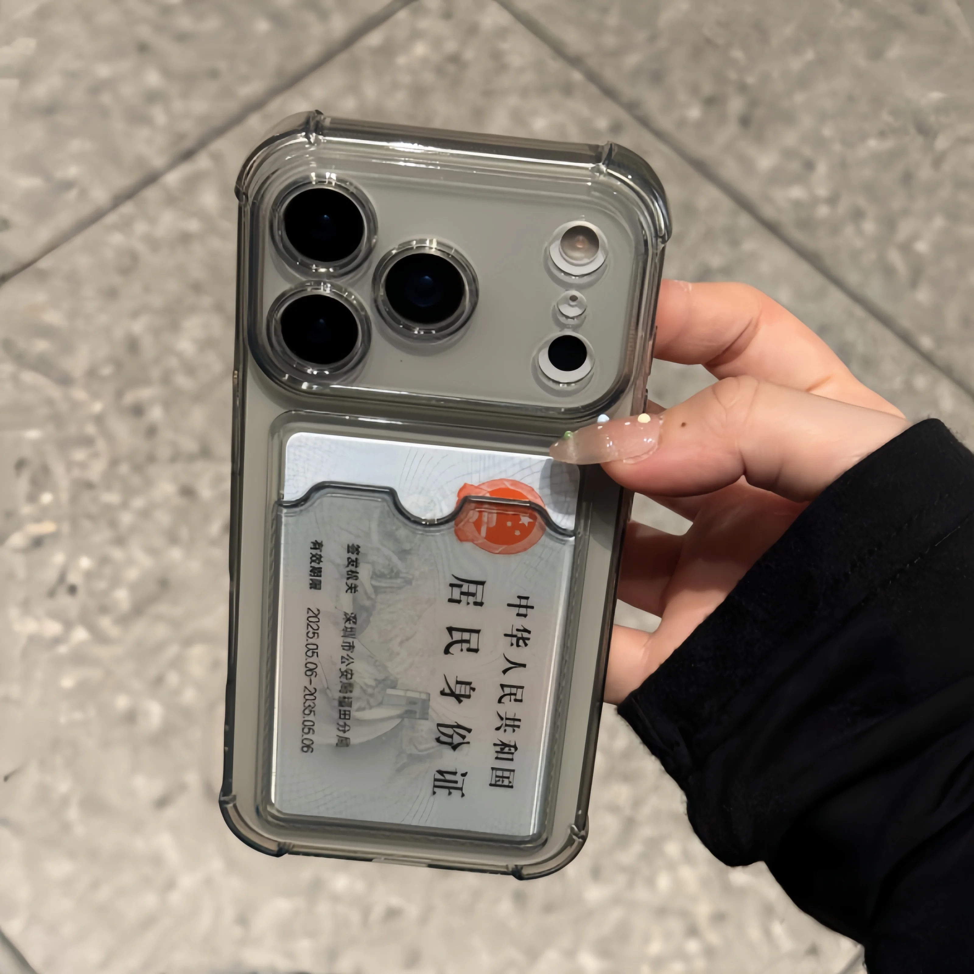 Clear Card Slot Holder Pocket Case For iPhone 17 Air 16 15 14 Plus 13 12 11 Pro Max Mini X XR Clear Wallet Shockproof Soft Cover