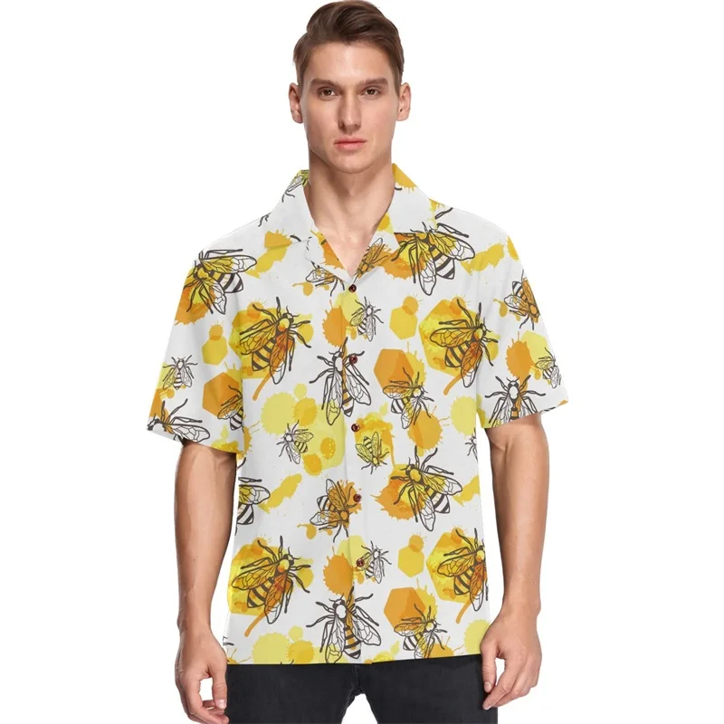 Camisas casuales de playa con botones para hombre, camisa hawaiana con estampado 3D de cebra y grafiti colorido, camisa hawaiana de manga corta para hombre