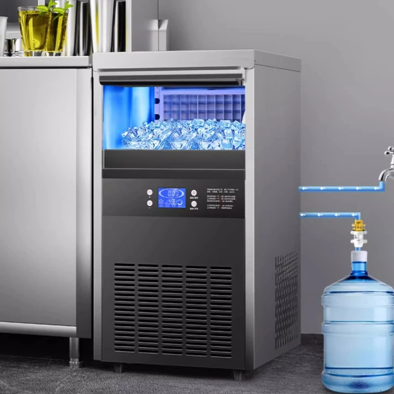 Commercial Ice Maker Ice Machine Large and Small Automatic Cube Milk Tea Shop KTV Large
