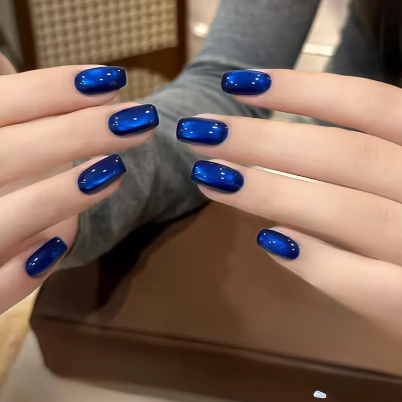 1개 15ML 블루 캣아이 젤 네일 폴리쉬 세미 퍼머넌트 네일 아트 소킹 UV LED 네일 살롱 DIY 네일 살롱 젤 블루 네일즈