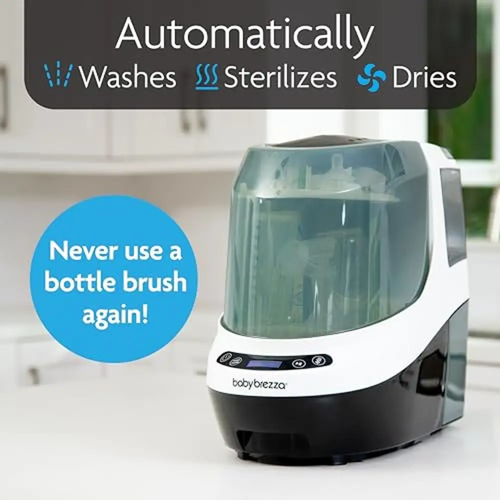 Baby Bottle Washer Sterilizer Dryer with Detergent Tablets Wash Sterilize Dry Kills 99.9% Germs Large Capacity Eco-Friendly Baby 3