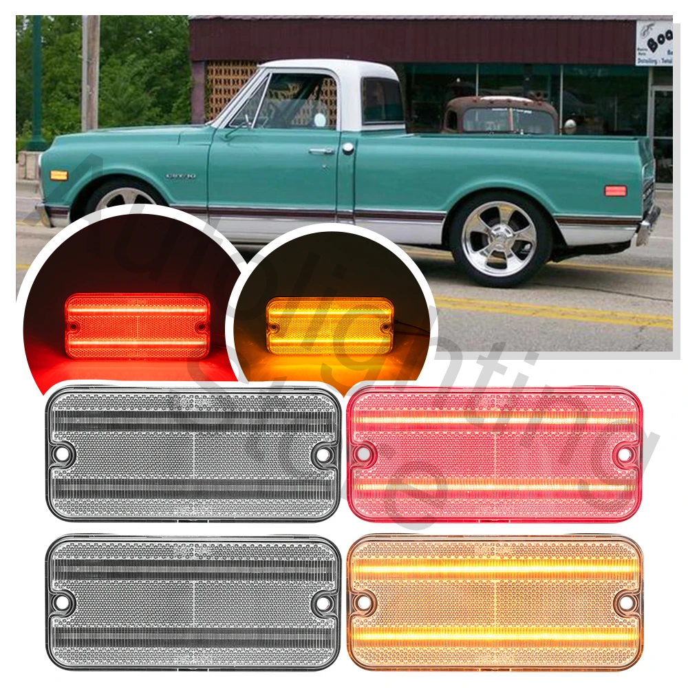 4PCS front＆rear Side Marker light Turn Signal Lights for Chevrolet C/K
