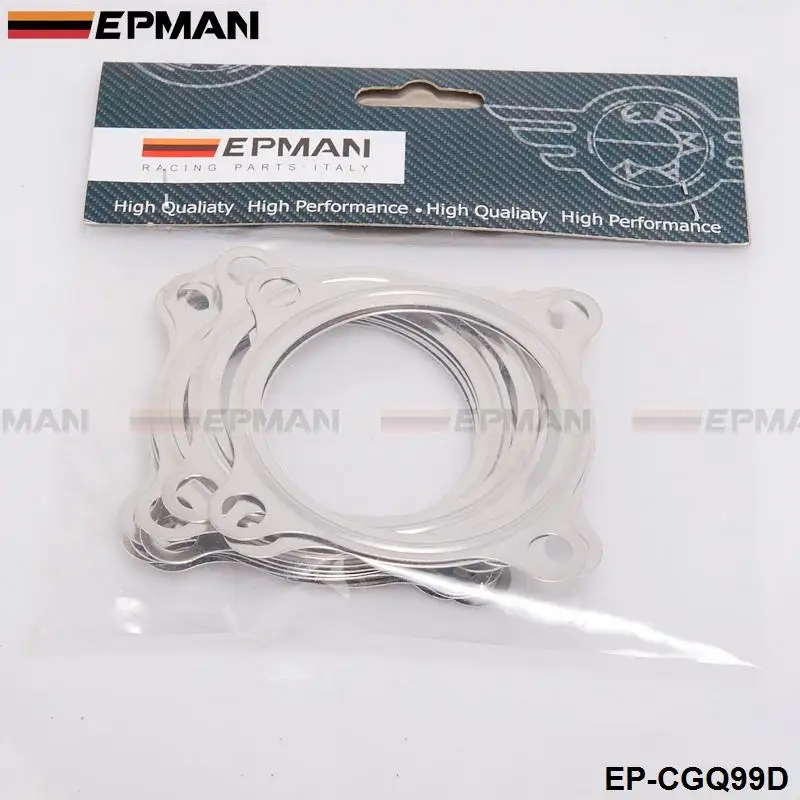 EPMAN 10PCS/LOT New 2.5" Inch 4Bolt Stainless Steel Turbo Exhaust Downpipe Flange Gasket For GT3582R GT35 T3 EP-CGQ99D