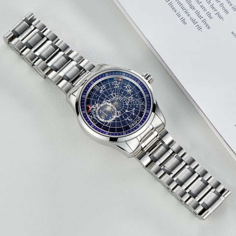 Orologio Uomo OBLVLO Meccanico Automatico - Acciaio 316L, Vetro Zaffiro, Data, Impermeabile 50m