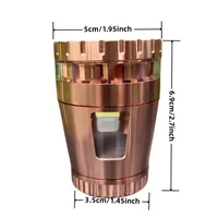 4-Layer 50mm tapered zinc alloy window transparent visible layer cigarette grinder cigarette accessories 2