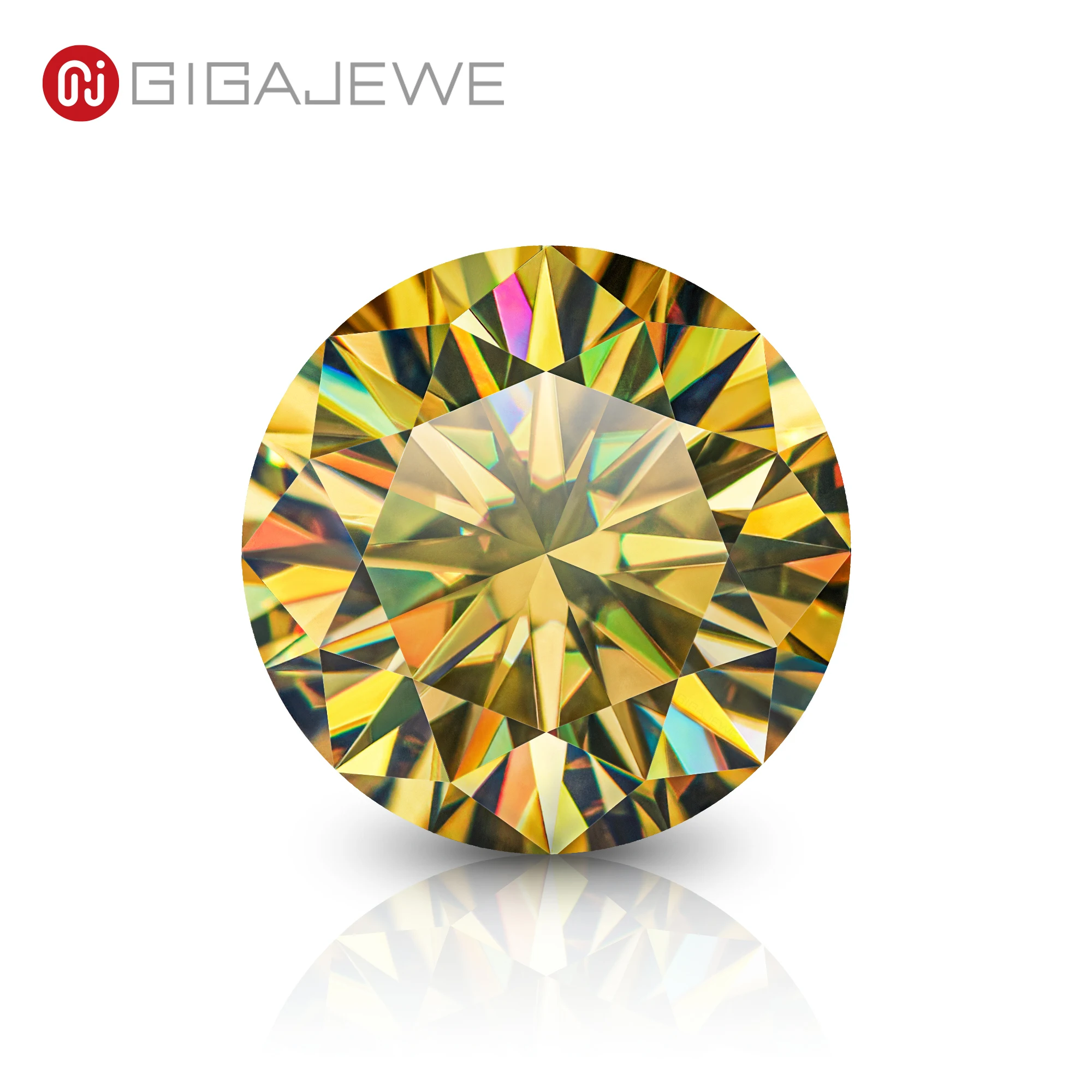 

GIGAJEWE Moissanite Round Cut NovaColor Radiant Sun VVS1 Premium Gems Loose Diamond Test Passed Gemstone For Jewelry Making