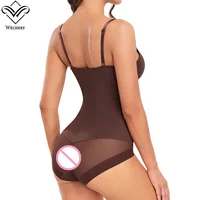 Body Shaper pour femme, Body Tightening, Taille Trainer, Contrôle de l'abdomen, Lingerie marron, Combinaison de batterie, Sous-vêtements féminins, 3XL 3