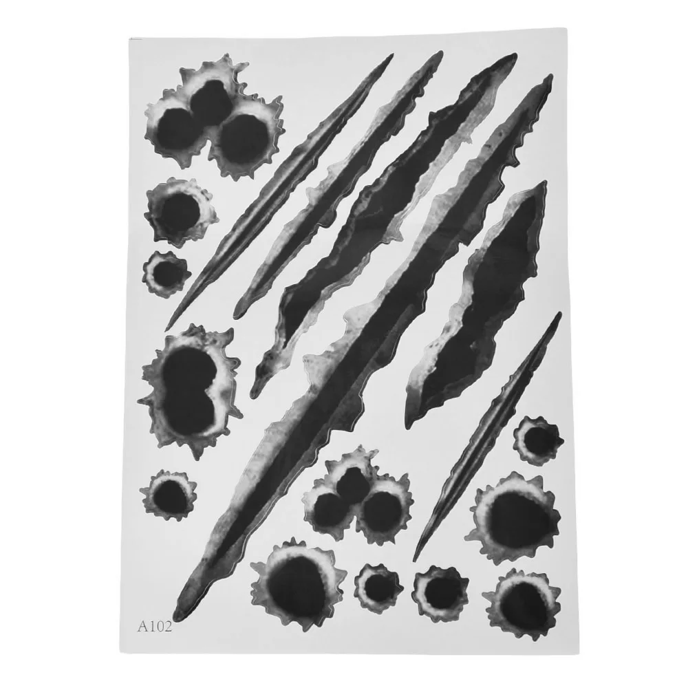Car Styling 3D Decals Emblem Symbol Creative Personalized Stickers Fake Bullet Hole Gun Shots Funny Car Helmet Stickers car reflective stickers,car door stickers,car sticker film,car sticker,car stickers,car vinyl film,car body stickers,car key sticker,car badge grille emblem,car badge cover