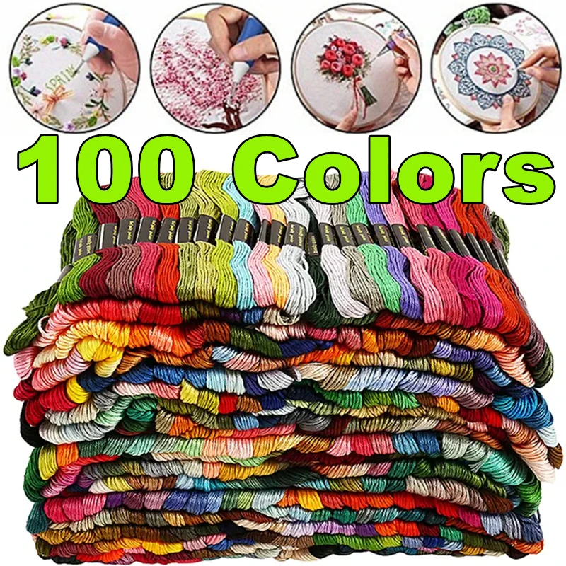 thumbnail image 2 of 8Pcs 7.5m Cotton Stitch Embroidery Thread Floss DIY Togo 2 of 10