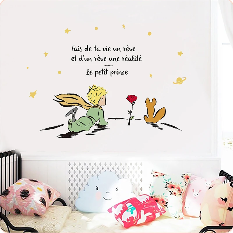 The Little Prince Wall Stickers for Kids Room Wall Decoration Stickers DIY Child Room Decor Waterproof Vinyl Wall Mural Decals