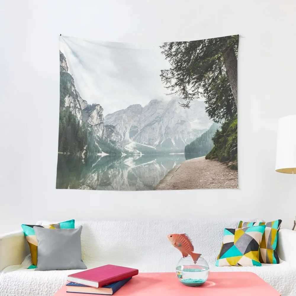 

Mountain Lake Hideaway Vacation Nature Photography Tapestry House Decorations Aesthetic Room Decor Tapestry