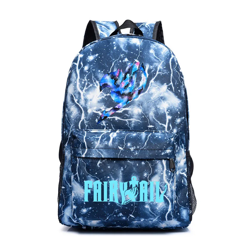 

Детские рюкзаки Fairy Tail, для мальчиков и девочек, сумки для отдыха, школьные портфели для подростков с мультяшным принтом