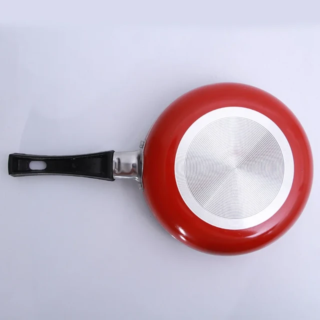 Aluminium Black Mini Nonstick Induction Base Fry Pan 12cm Red