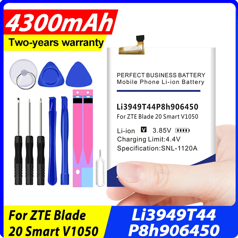 

DaDaXiong High Quality 4300mAh Li3949T44P8h906450 Battery For ZTE Blade 20 Smart V1050 Mobile Phone + Tool
