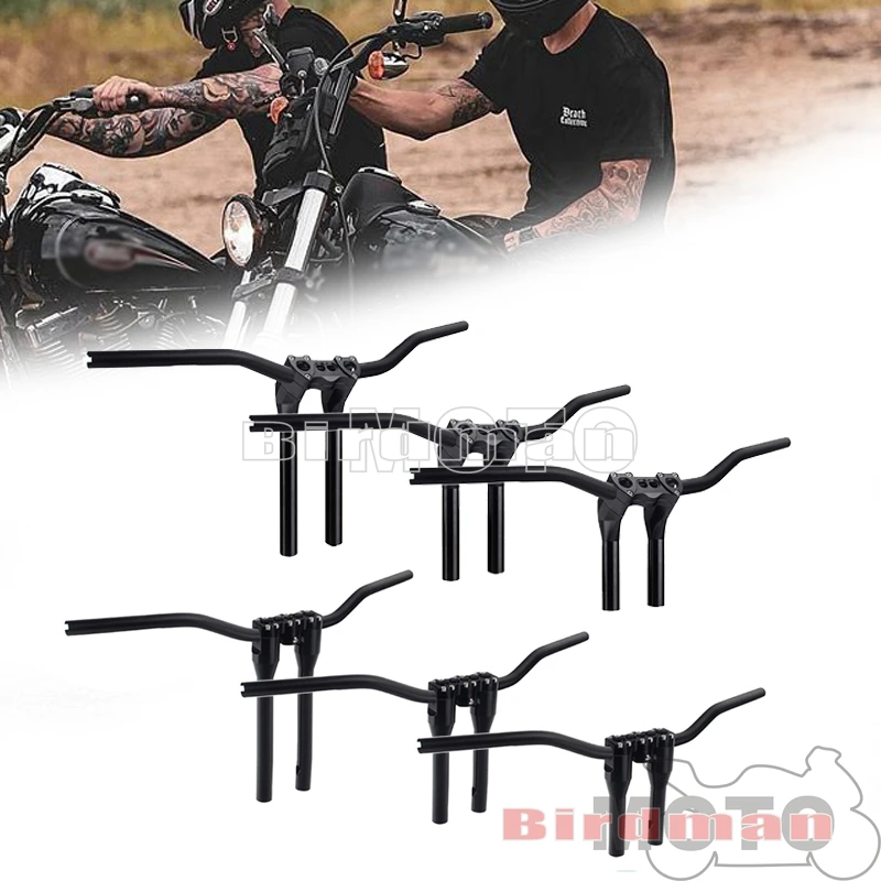 Moto 32Mm T Bar Morsetto Superiore 6 "8" 10 "12" Manubrio Riser Manubrio Riser Bar Riser Kit Per Harley Street Bob Sportster Xl883 1200