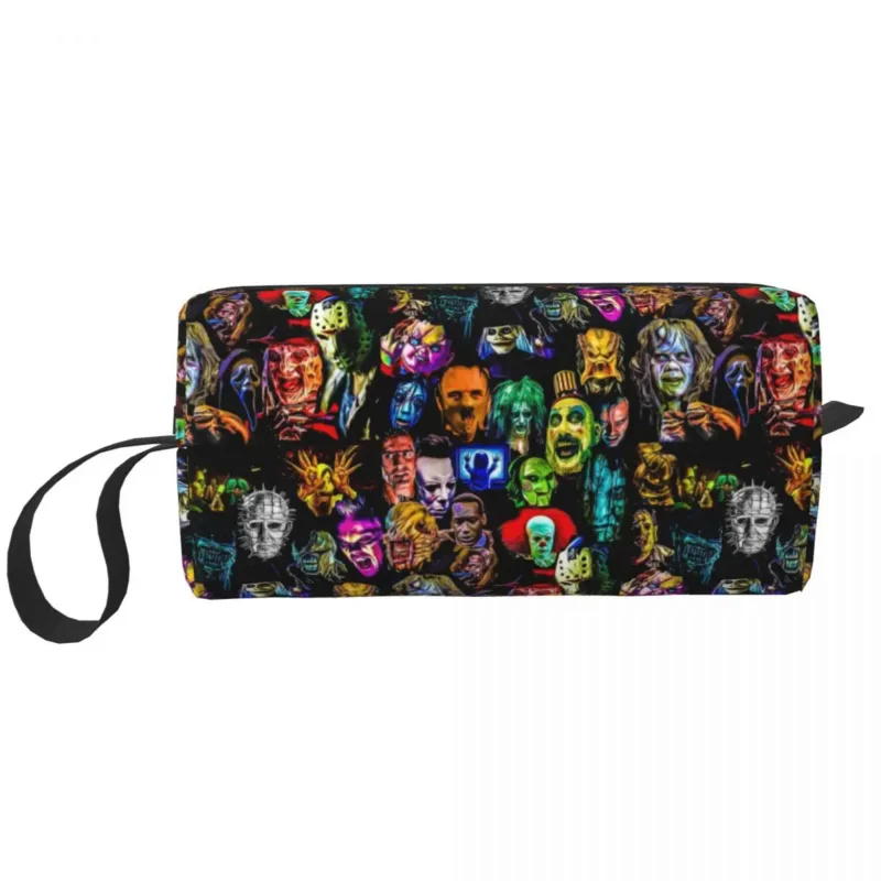 

Horror Film Baddies Legends Travel Toiletry Bag Women Chucky Alien Predator Killer Makeup Cosmetic Bag Beauty Storage Dopp Kit