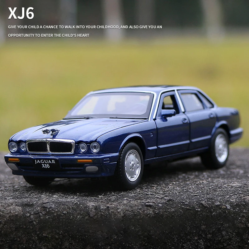 132 Jaguar XJ6 Car Model Alloy Car Die cast Toy Car Model Sound and