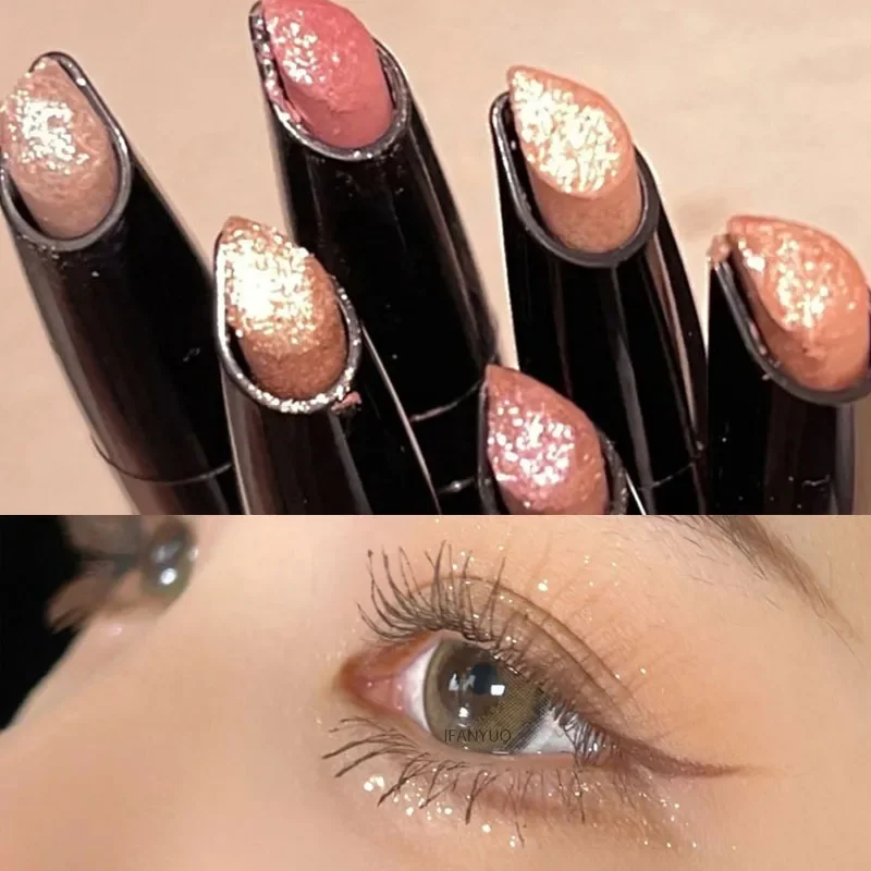 Glitter Eyeshadow Pencil Shiny Pearlescent Brighten Lying Silkworm Pen Eyeliner Highlighter Waterproof Makeup Tool Cosmetics eyeshadow pencil