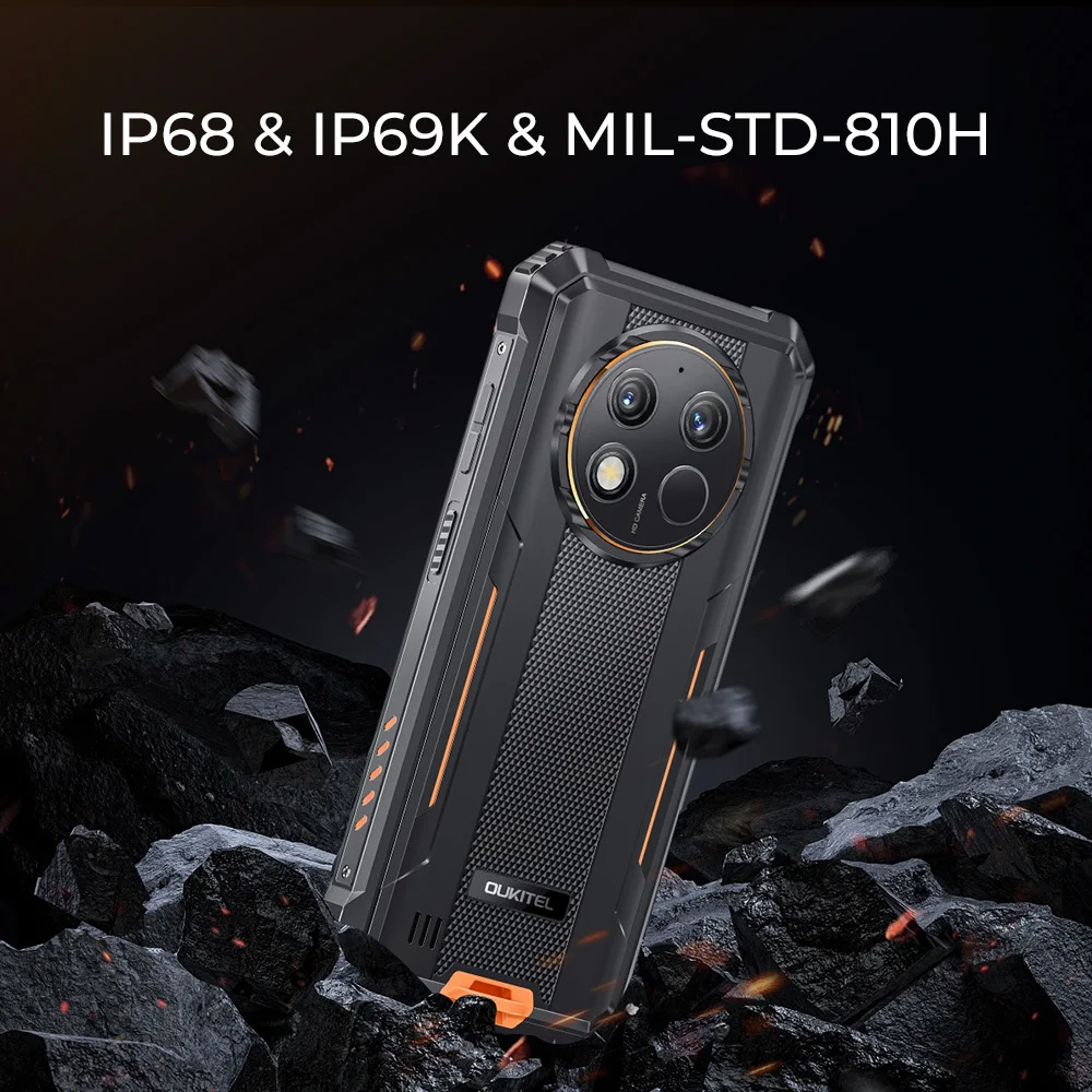 Oukitel WP28 S Rugged smartphone 6.52‘' HD 10600mAh 8GB (4+4)+128GB Android14 13MP Camera cellphone 4