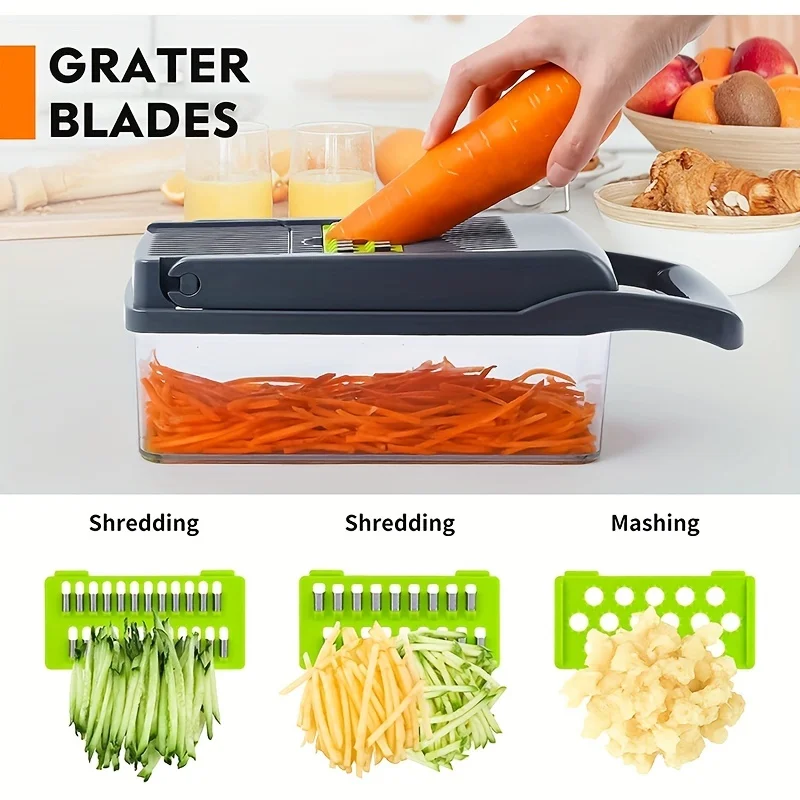  MAIPOR Vegetable Chopper - Onion Chopper - Multifunctional 15  in 1 Professional Food Chopper - Dicer Cutter - Kitchen Veggie Chopper with  Container - Egg Slicer : Home & Kitchen