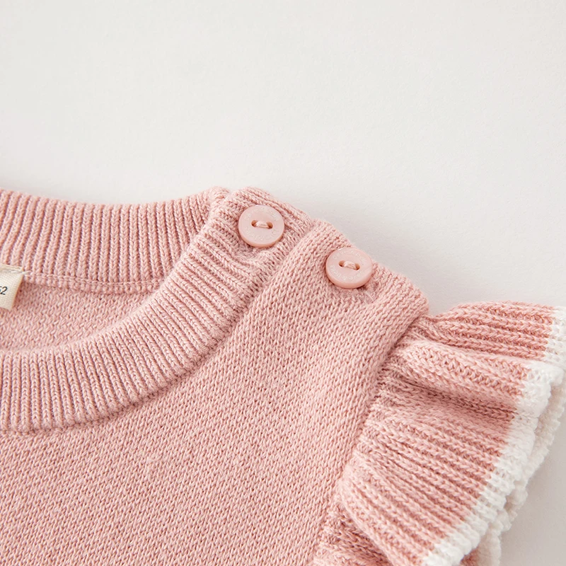 Dave Bella Children's Sweater Vest Clothes Autumn Girl's Cute Sweet Comfortable Fashion Casual Top Outdoor DB3236088