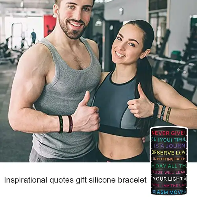 32 Braccialetti In Silicone Motivazionali Colorati - Citazioni Ispiratrici Per Uomo, Donna, Unisex - Foto 10