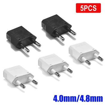 1-100pcs EU ปลั๊กอะแดปเตอร์ CN AU JP US ไปยัง EU ปลั๊กอะแดปเตอร์ Travel Adapter ไฟฟ้า KR Euro Plug Converter ซ็อกเก็ต AC Outlet 1