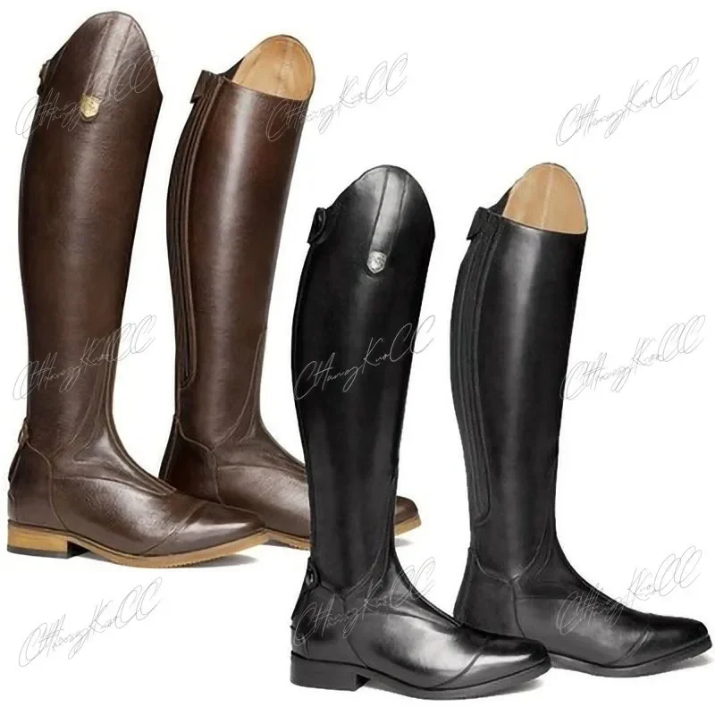 Women’s PU Leather High Horse Riding Boots 4