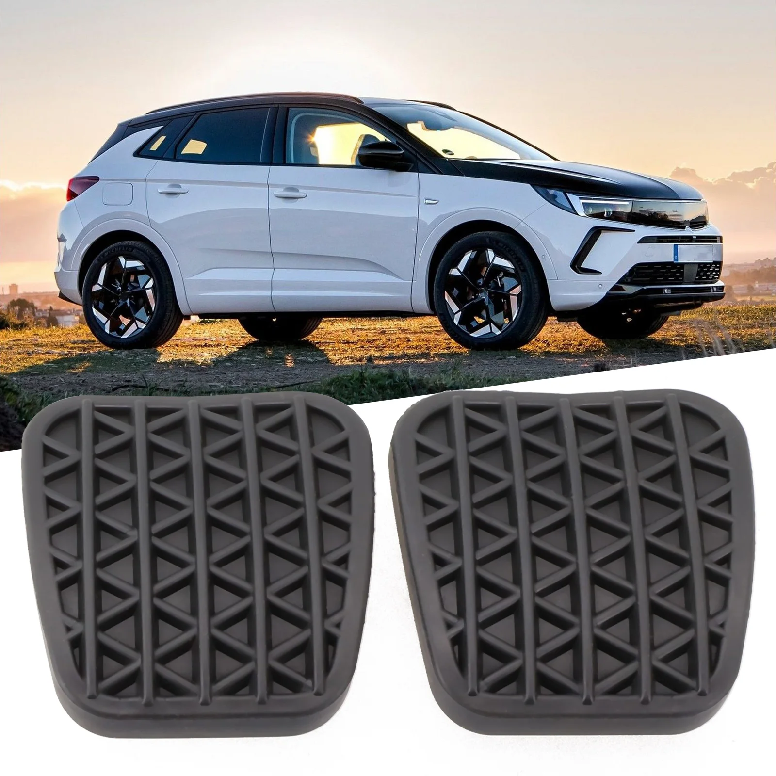 2Pcs Brake Clutch Pedal Pad For Vauxhall For Astra G-H For ZAFIRA A-B 90498309 Car Pedals Replacement Accessories