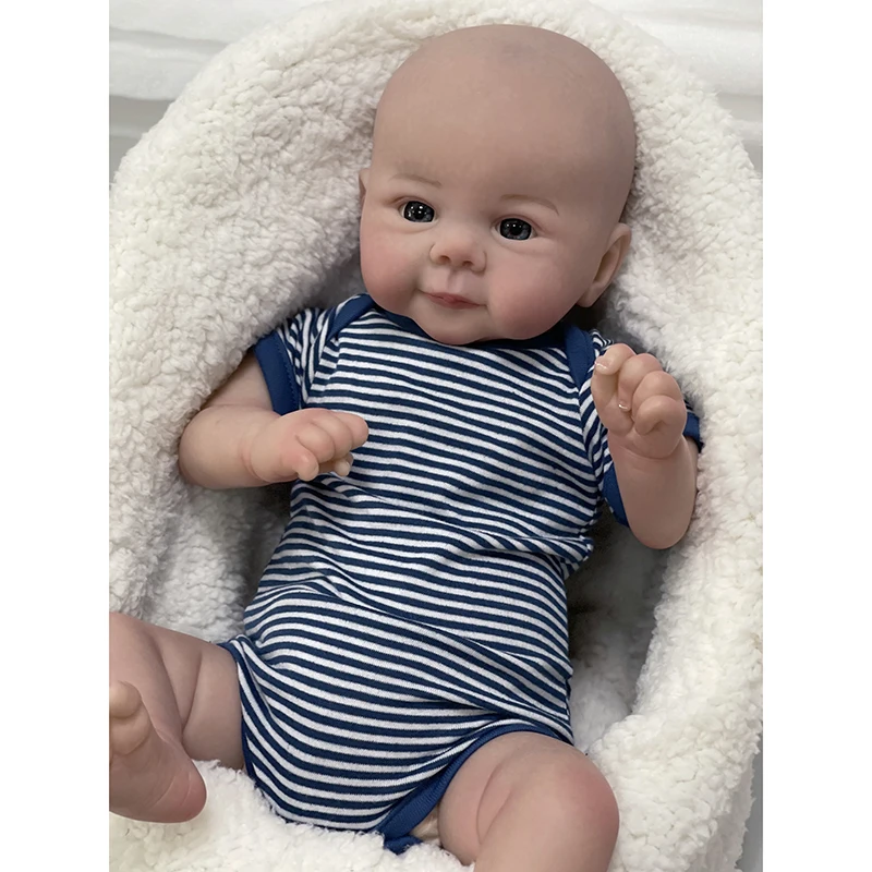 Npk 49Cm Baby Girl Julies Reborn Doll Soft Cuddly Body Realistico 3D Skin Paint Con Genesis Paint Venature Visibili Art Doll