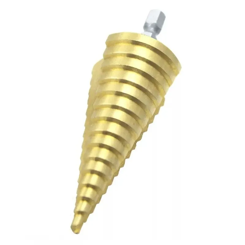 

4-32mm HSS Titanium Coated Step Drill Bit Drilling Tool Metal Wood Hole Cutter For Woodworking Tools Accessories