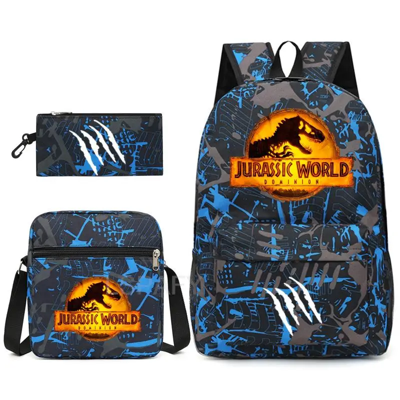 Jurassic World Park-bolsas de libros escolares para niños y niñas, mochila de lona para hombre y mujer, bolsa para ordenador portátil, novedad