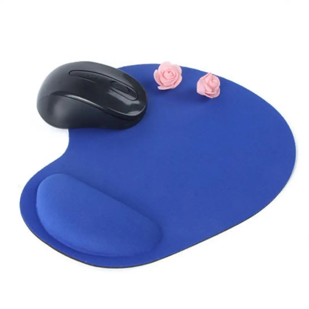 Mouse Pad Wrist Support Mice Mat Home Office Solid Color AntiSlip Gaming with Wrist Support