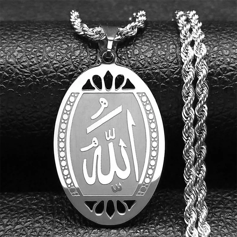 Ketting Palestina Kalligrafie - Elegant Sieraad van Stainles