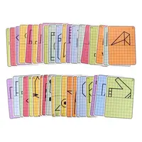 Puzzle Lattice Symmetrical Drawing Toys for Kids Fine Motor Skill Write & Wipe Pen Control Training Set Children Painting Cards 2