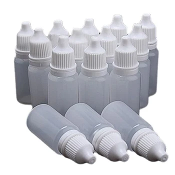 5PCS 3ML/5ML/10ML/15ML/20ML/30ML/50ML Wholesale Eyes Liquid Dropper Refillable Bottles Empty Plastic Squeezable Travel Paint 1