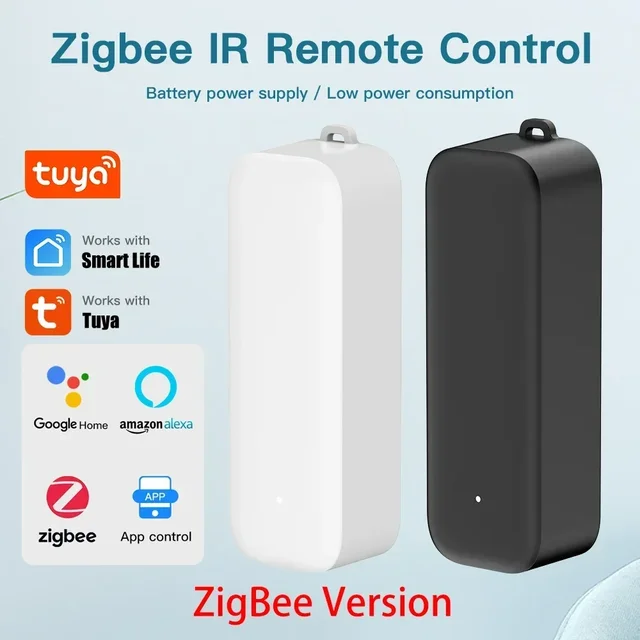 Tuya รีโมทคอนโทรล ZigBee IR, รีโมทคอนโทรลอัจฉริยะอินฟราเรดสากลสำหรับการควบคุมสมาร์ทโฮมสำหรับทีวีดีวีดีและเอซีทำงานร่วมกับ Alexa Google Home 1