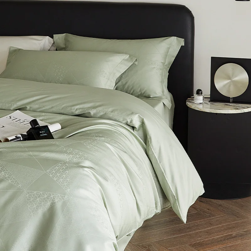 French Satin Jacquard Cotton Bedding 3