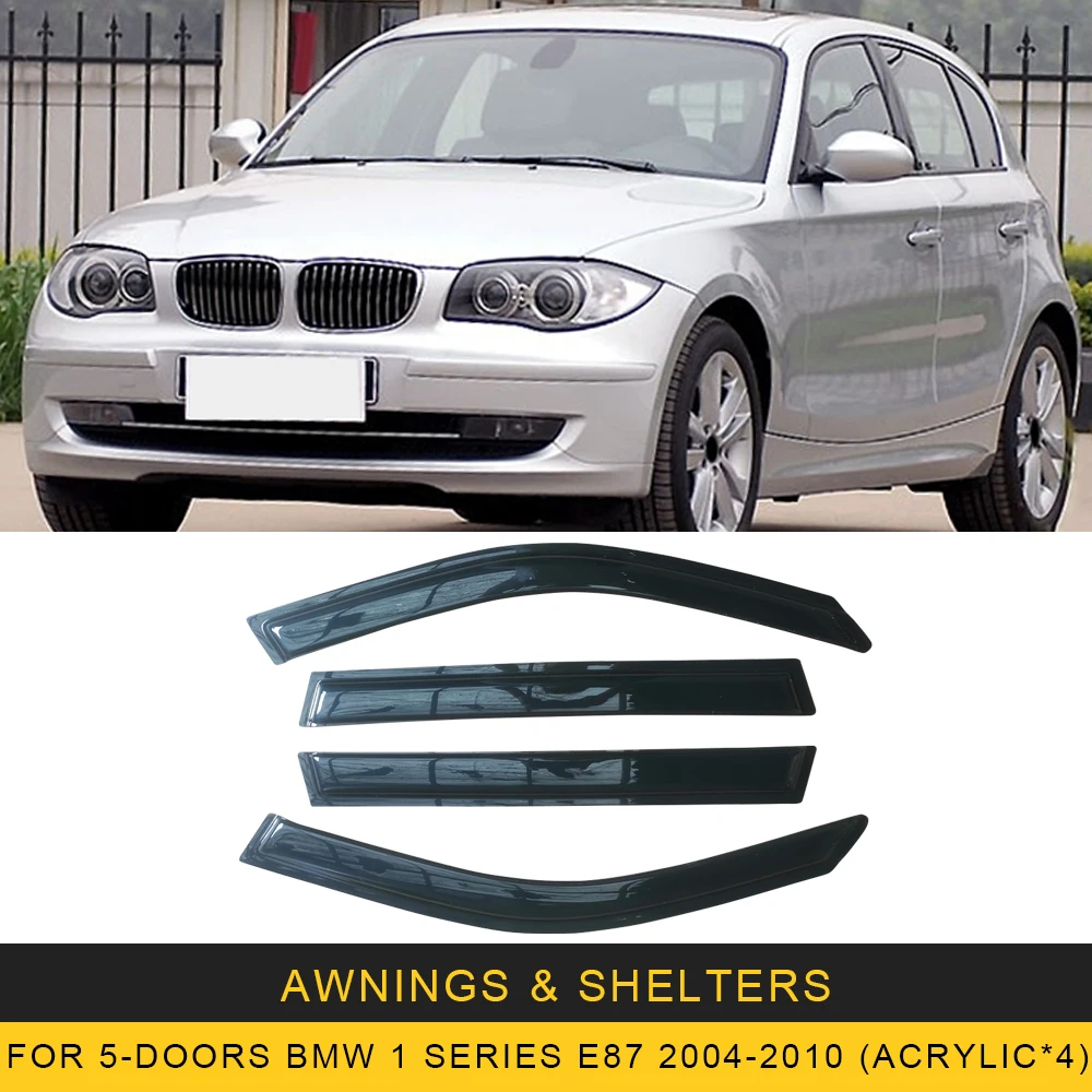 Für bmw x1 x4 x6 1 series e87 e84 f26 e71 auto seiten fenster windabweiser  visiere schwarz regens chutz entlüftung schirme ventvisor - AliExpress