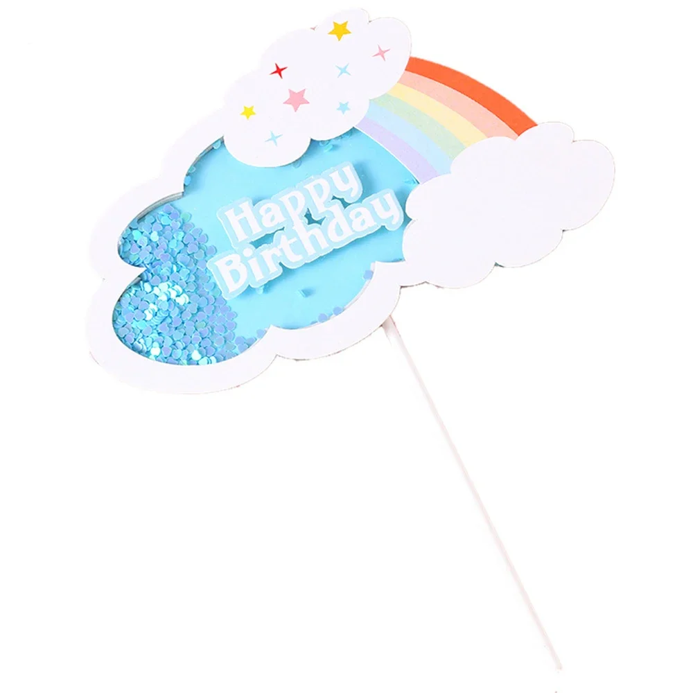 

Rainbow Cloud Cake Decoration, Happy Birthday, Cupcake Topper, Party Dessert, Wedding Decoration, Baby Shower, Baking Supplies