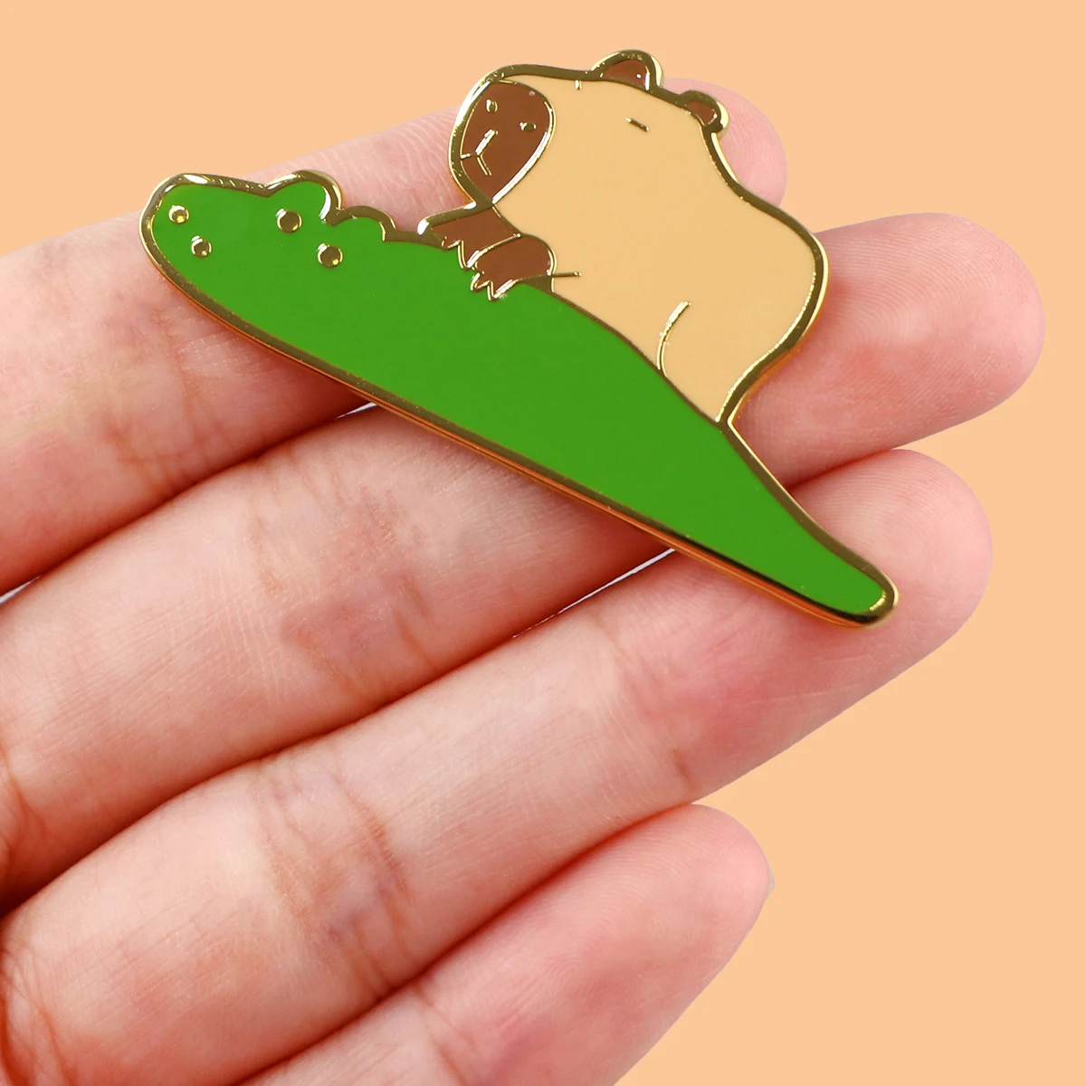 

Capybara Badge on Backpack Cute Hard Enamel Pin Cartoon Animal Brooches for Women Cosplay Accessories Birthday Gift for Kid