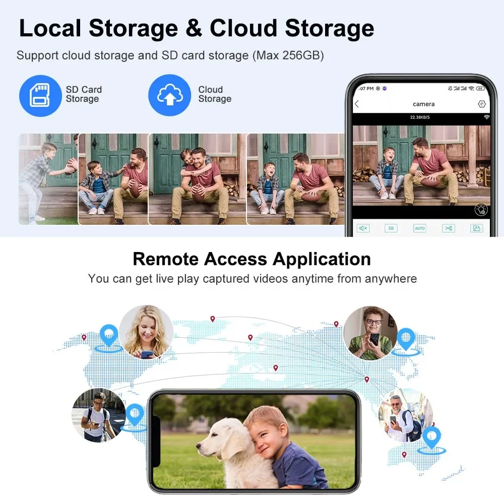 Cámara de seguridad IP para exteriores