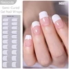 Harunouta Milky Jelly White Semi-cured Gel Nail Wraps 20Tips Fashion Color Long Lasting Full Cover Nail Gel Sticker Wraps Manicu 2