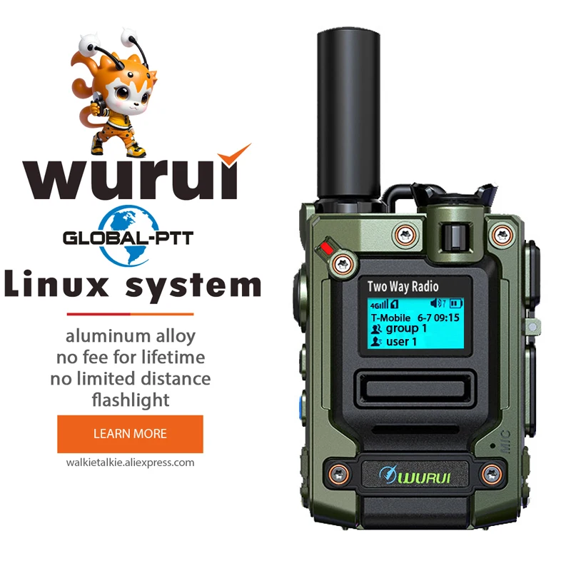 Wurui K300 Military globalptt（no fee） POC walkie talkie 4G long range