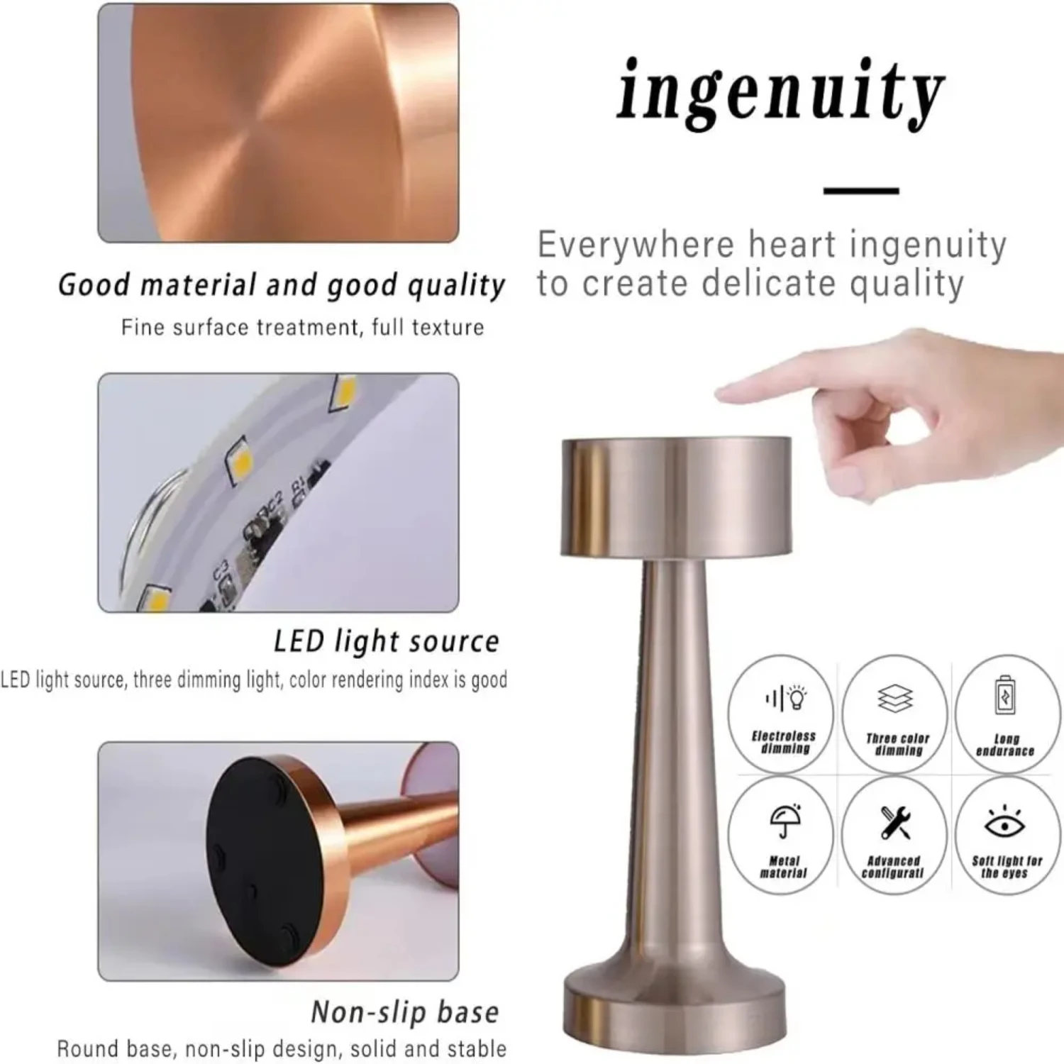 Night Light USB Rechargeable LED Lamp 3