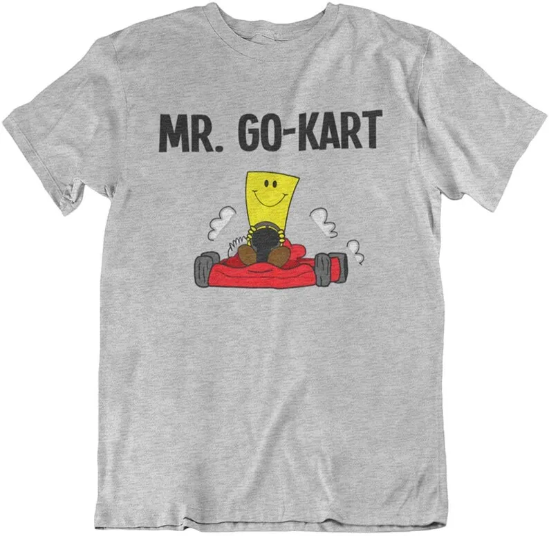 Mr Go Kart Mens Motor Sports Activity Maglietta In Cotone Organico Sostenibile Maniche Lunghe O Corte