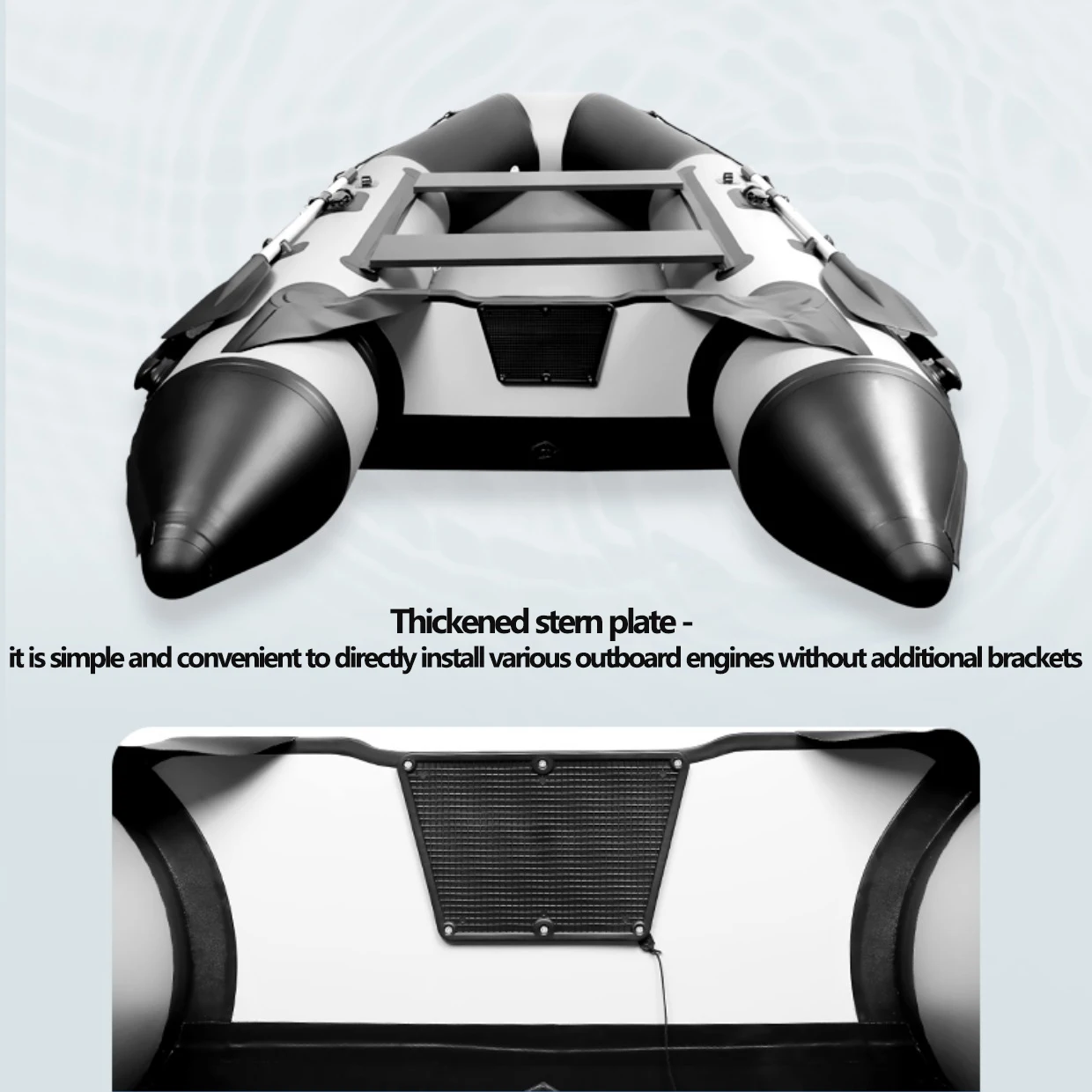 0.9mm Thickened Assault Boat with Alloy Bottoms V-shaped Keel Set