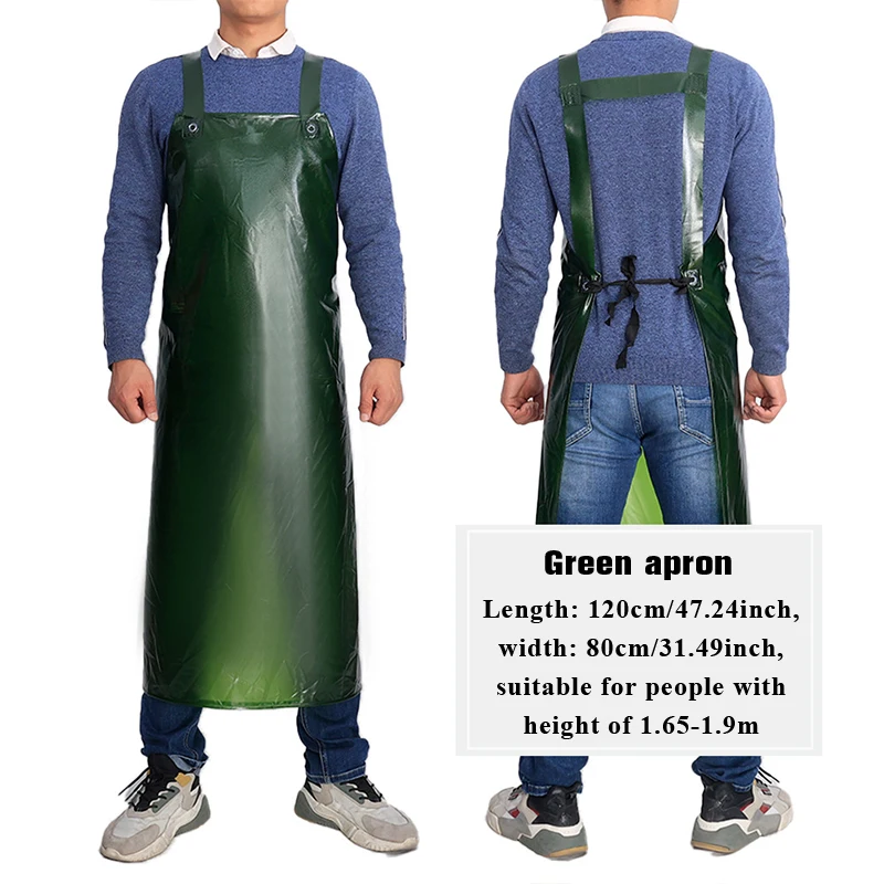Beef Tendon Oil-proof Waterproof Heavy-duty Butcher Apron Kitchen Apron Vest Labor Insurance Aquatic Work Clothes Unisex