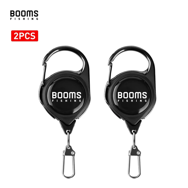 Booms Fishing Retractable Key Chain 2pcs with Antirust Spring Easy
